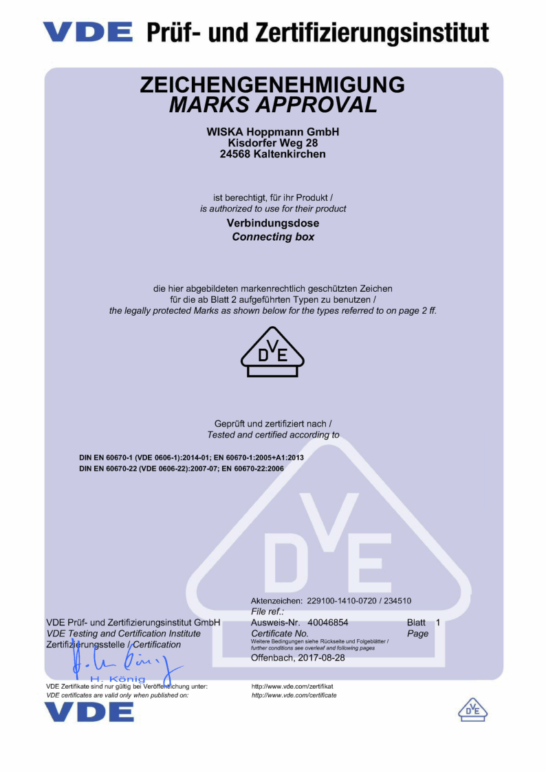 

VDE Prüf  und Zertifizierungsinstitut

