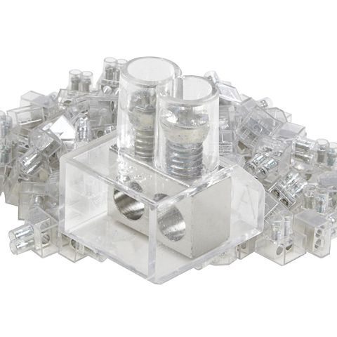 Samlemuffe 2 x 10 mm² dobbelt klar Torx 10 (100 stk. pose)