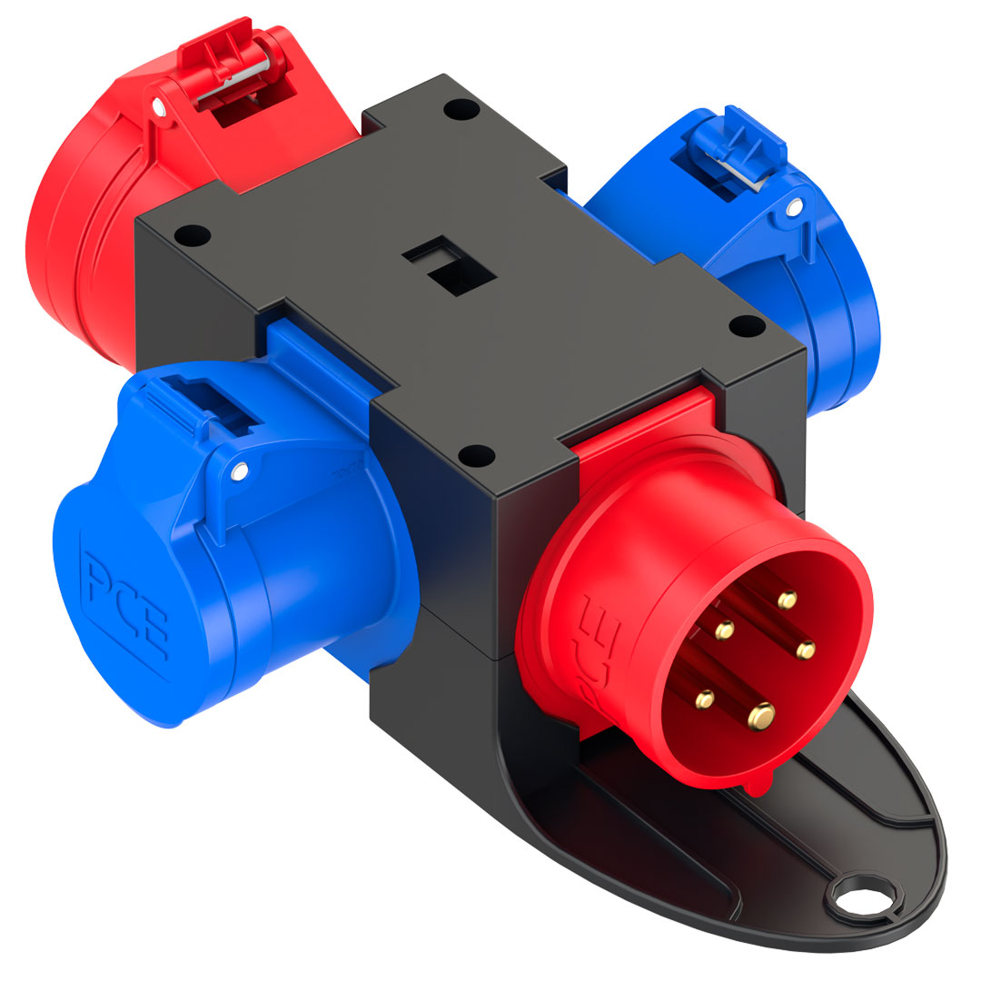 CEE forgrener 16A/400V IP44 (1+1+2x16A/230V) (9430705)