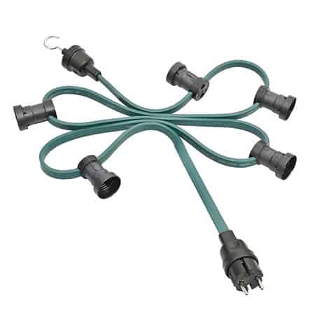 Fladkabel lyskæde 10 m grøn