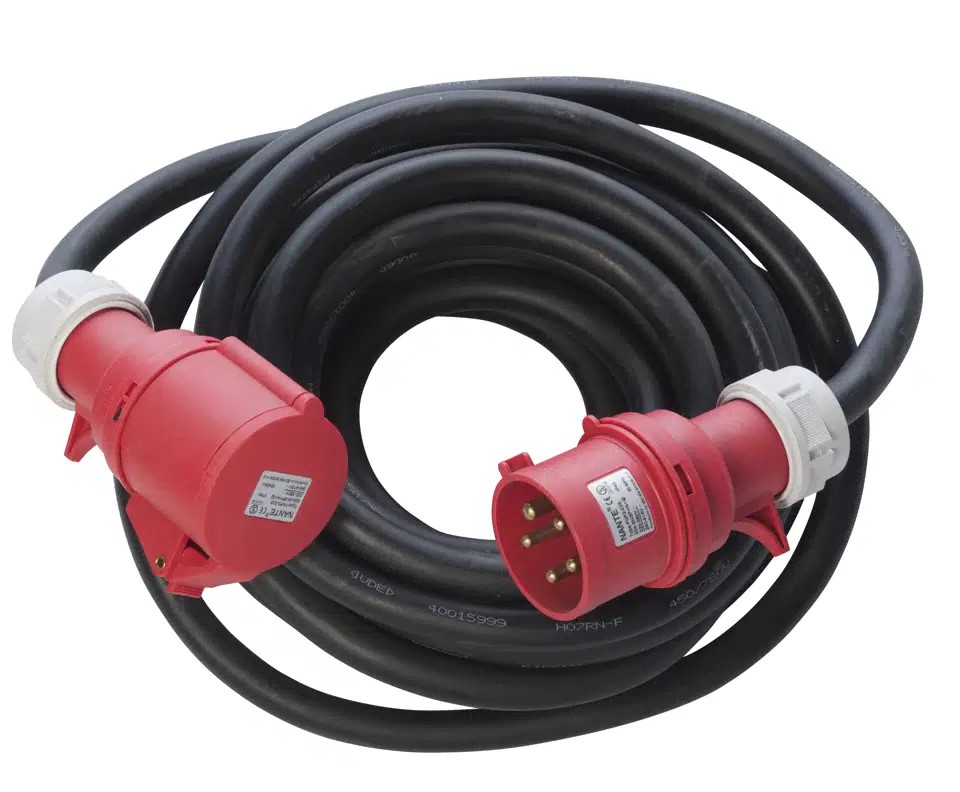 Forlængerkabel CEE 32A/5P/400V/IP44 10 m. 5G6mm² H07RN-F.
