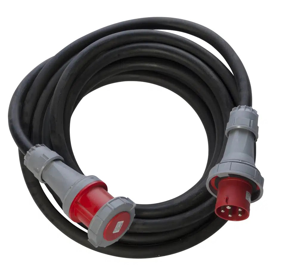 Forlængerkabel CEE 63A/5P/400V/IP67 10 m. 5G16mm² H07RN-F.