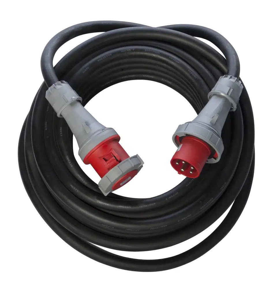 Forlængerkabel CEE 63A/5P/400V/IP67 25 m. 5G16mm² H07RN-F.