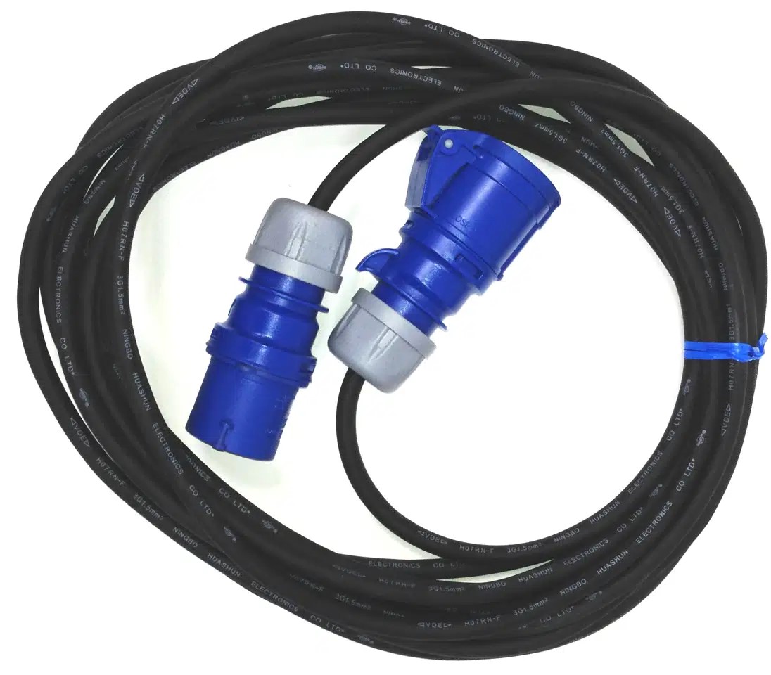 Forlængerkabel CEE 16A/3P/230V/IP44 25 m. 3G1.5mm² H07RN-F.